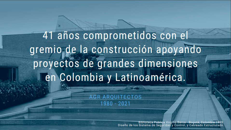 41 años comprometidos con el gremio de la construcción apoyando proyectos de grandes dimensiones en Colombia y Latinoamérica.